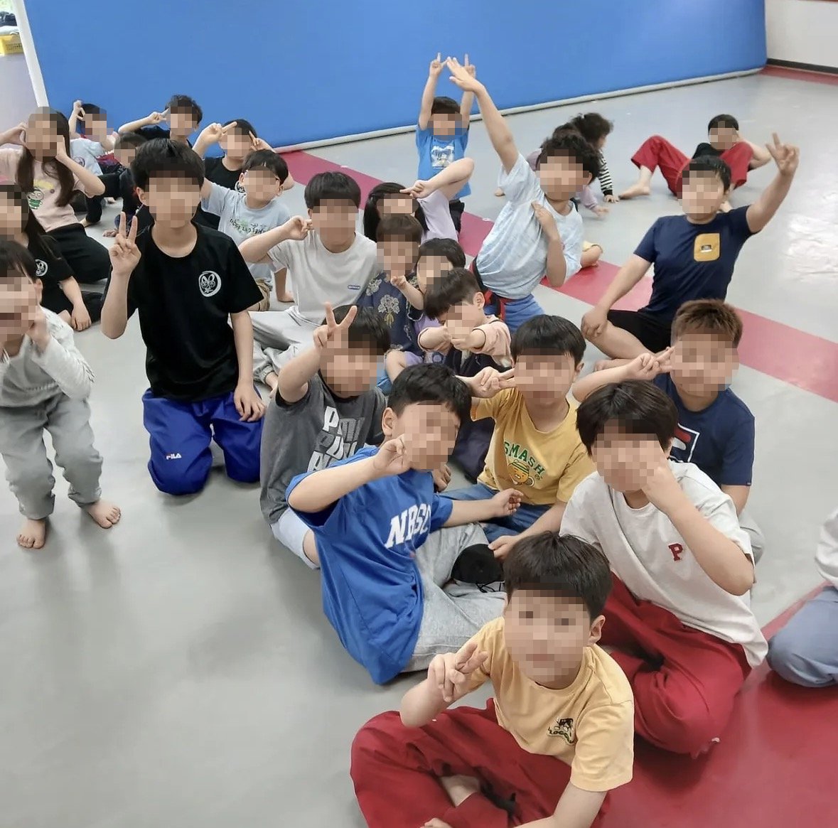 아이로운 태권도 수련생들
