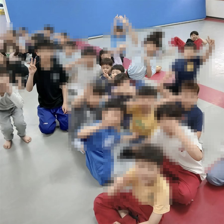 아이로운 태권도 수련생들